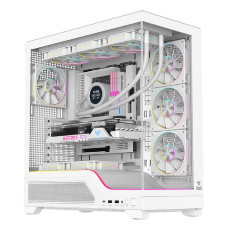 CASE SHOWBUI WAVE 82W GAMING TOWER ATX 4x12CM ARGB FAN 2xUSB3 TYPE-C DARKER TEMP GLASS SIDE FRON