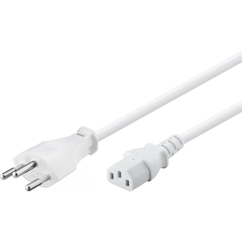 CAVO ALIMENTAZIONE SPINA SVIZZERA MT 2 COLORE BIANCO