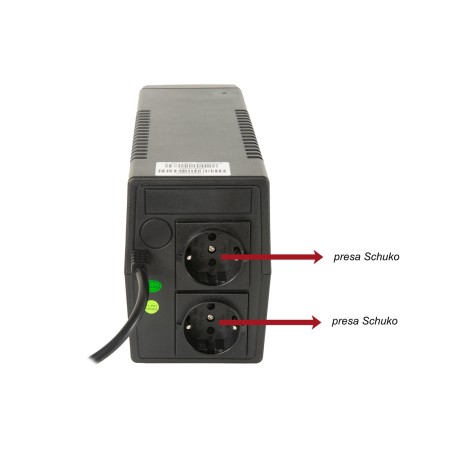 GRUPPO DI CONTINUITA' 600VA/360W LINE INTERACTIVE CON 2 PRESE CON DISPLAY.