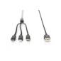 DIGITUS CAVO DI RICARICA 3 IN 1, USB A, LIGHNING + MICRO USB + USB-C