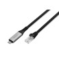 DIGITUS USB-C 3.2 GEN1 - CAVO ETHERNET RJ45, 1GBIT/S, 15 MT. COLORE NERO