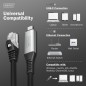 DIGITUS USB-C 3.2 GEN1 - CAVO ETHERNET RJ45, 1GBIT/S, 15 MT. COLORE NERO