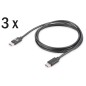 CONFEZIONE 3 CAVO USB 2.0 TIPO-C A MICRO USB B M/M 1.0 MT 3A NERO