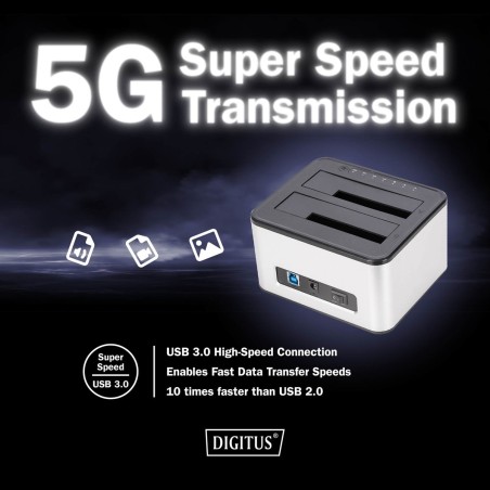 DUAL SATA HDD DOCKING STATION 2,5"/ 3,5