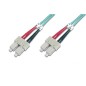 CAVO FIBRA OTTICA SC A SC MULTIMODE DUPLEX 50/125 MT.2 OM3