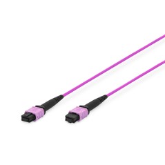 DIGITUS CAVO FIBRA OTTICA MPO, FEMMINA OM4, MULTIMODE 50/125, 5M, METODO A, VIOLA