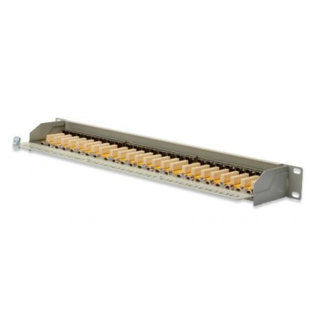 PANNELLO PATCH 19" SCHERMATO 24 PORTE 8 POLI RJ45 PER RETI CATEGORIA 6 - 1 UNITA'