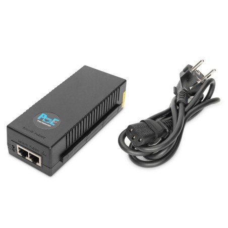INIETTORE 10 GIGABIT POE+ ETHERNET 802.3AT PIN DI ALIMENTAZIONE: 3/6(+), 1/2(-), 30W