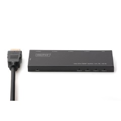SPLITTER HDMI ULTRA SLIM, 1X4, 4K/60HZ HDR, HDCP 2.2, 18 GBPS, MICRO USB POWER