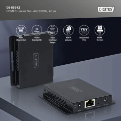 SET EXTENDER HDMI, 4K/120HZ, 40 M