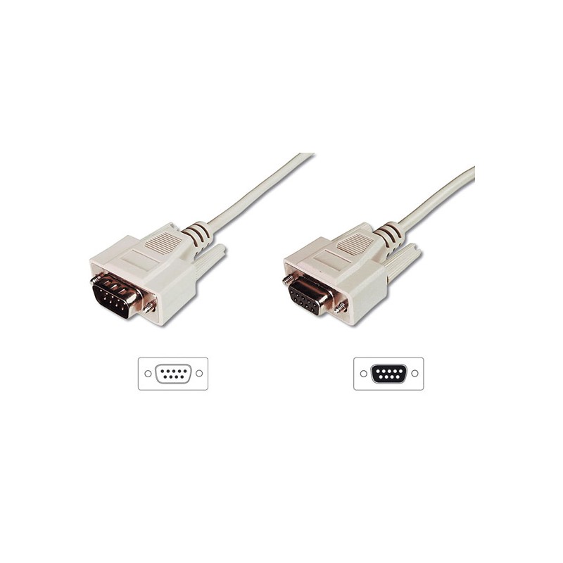 CAVO PROLUNGA PER MODEM- MOUSE ECC. PIN-TO-PIN (MODEM CABLE) 9 POLI MASCHIO/FEMMINA MT. 5 CUSTODIE PRESSOFUSE (AK 132 5M)