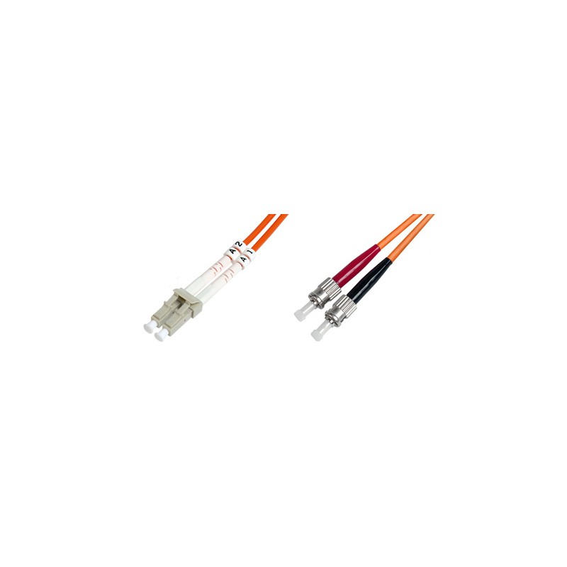 CAVO FIBRA OTTICA LC A ST MULTIMODE DUPLEX OM2 50/125 MT.5