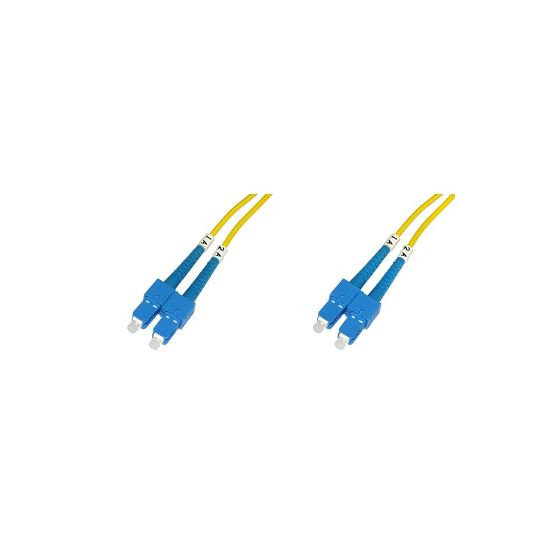 CAVO FIBRA OTTICA SC A SC SINGLEMODE DUPLEX 9/125 MT.1