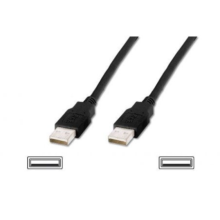 CAVO USB MT. 1,80 - CONNETTORI TIPO A MASCHIO/MASCHIO USB 2.0 COLORE NERO