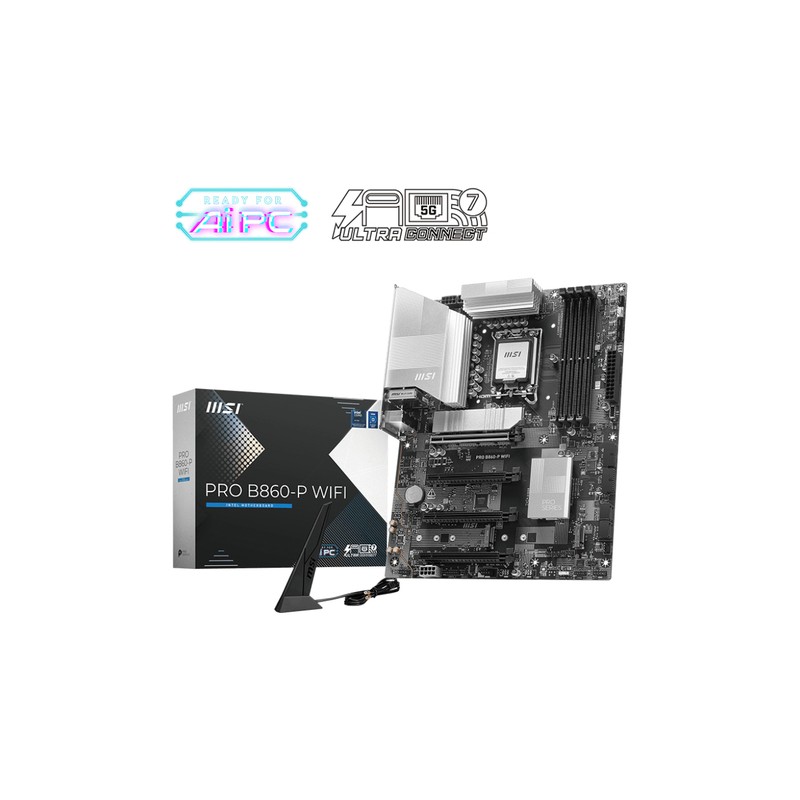 MSI MB INTEL PRO B860-P WIFI ATX DDR5, 2PCI-Ex16, 2PCI-Ex1, 4SATA3