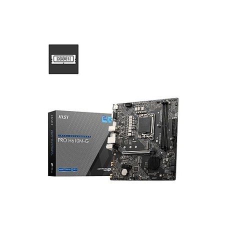 MSI MB H610, PRO H610M-G DDR5, LGA 1700, 2DDR5,1PCI-Ex16,1PCI-Ex1,2M.2, 4SATA3