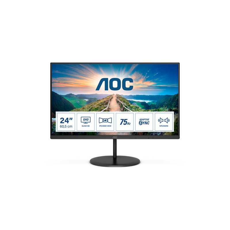 AOC MONITOR 23,8 LED IPS QHD 16:9 4MS 250 CDM, DP/HDMI, MULTIMEDIALE