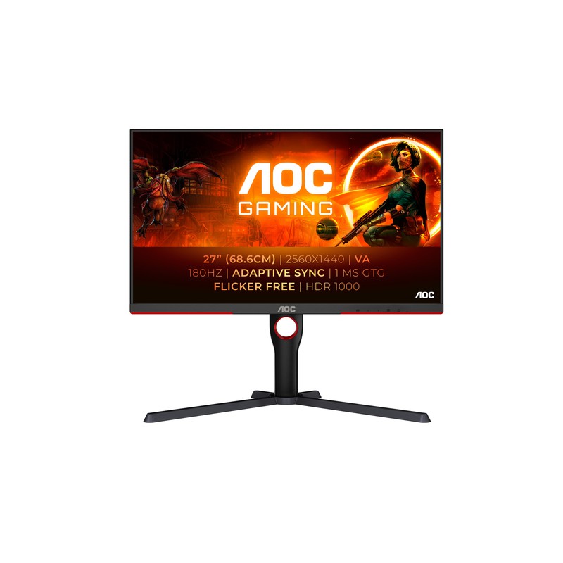 AOC MONITOR GAMING 27 LED VA 16:9 5MS 700CDM 180 HZ PIVOT HDMI/DP