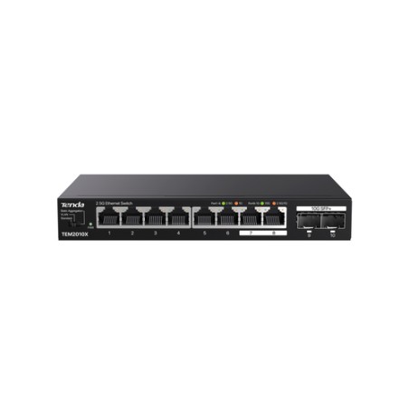 TENDA SWITCH UNMANAGED DESKTOP, 8*2.5GE + 2*10G SFP