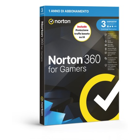 NORTON 360 FOR GAMERS 2026 -ANTITRUFFA- 3 DISPOSITIVI 12 MESI 50GB - IT BOX