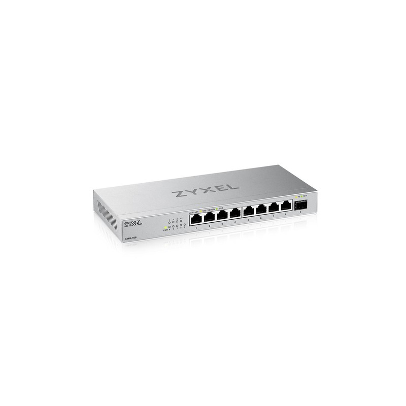 ZYXEL SWITCH XMG-108 UNMANAGED, 8 PORTE 2.5GBE 1 PORTA 10GBE SFP+, DESKTOP