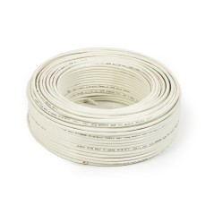CAVO SOLIDO UTP PER RETI CATEGORIA 5E PVC AWG24 MATERIALE CCA MATASSA MT 100 CLASSE CPR ECA GUAINA BIANCA