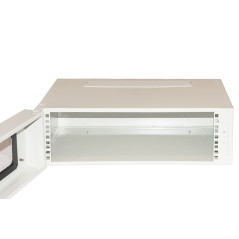 ARMADIO RACK 19" 3U PROFONDITA' 360 MM COLORE GRIGIO CON PORTA VETRO (AXPXL) CM 16X36X54
