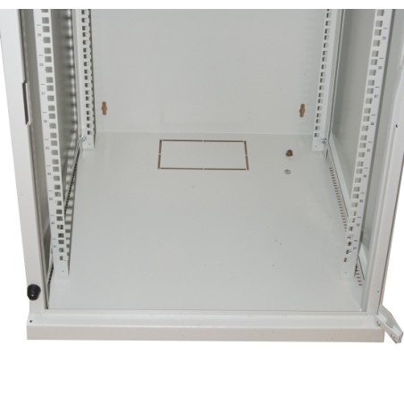 ARMADIO RACK 19" 9 UNITA' DA MURO PER RETI (A)485 X (L)540 X (P) 450 MM COLORE GRIGIO PORTA VETRO