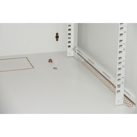 ARMADIO RACK 19" 15 UNITA' DA MURO PER RETI (A)750 X (L)540 X (P) 450 MM COLORE GRIGIO PORTA VETRO