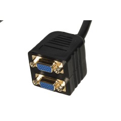 ADATTATORE SPLITTER VGA MASCHIO - 2 PORTE VGA FEMMINA