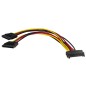 CAVETTO SDOPPIATORE SATA INTERNO 1 MASCHIO - 2 X FEMMINA CM 20