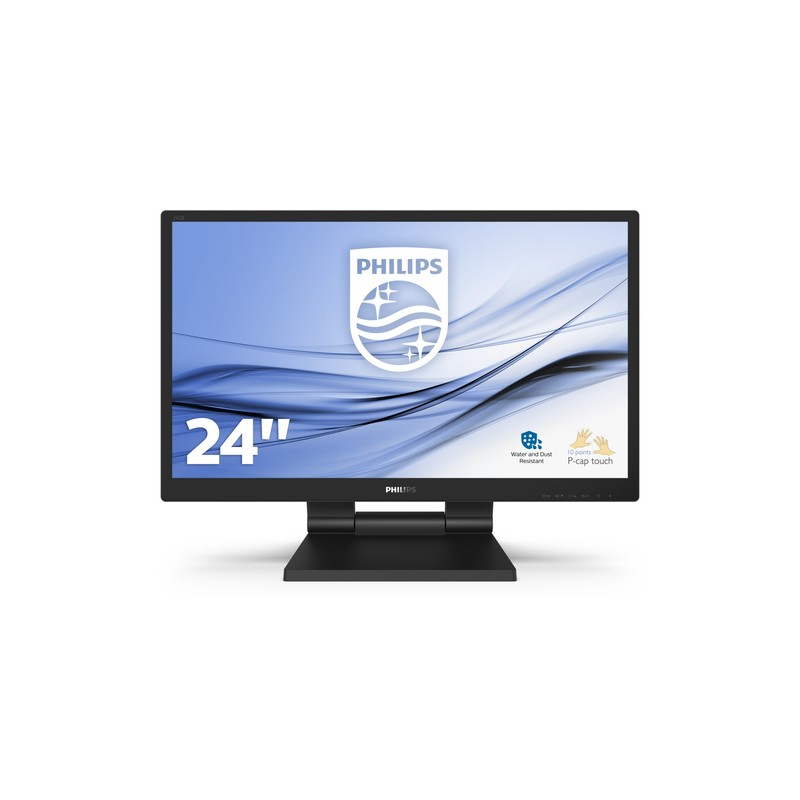 PHILIPS MONITOR TOUCH 23,8 LED IPS 16:9 FHD 5MS 250CDM, VGA/DVI/DP/HDMI, IP54, MULTIMEDIALE