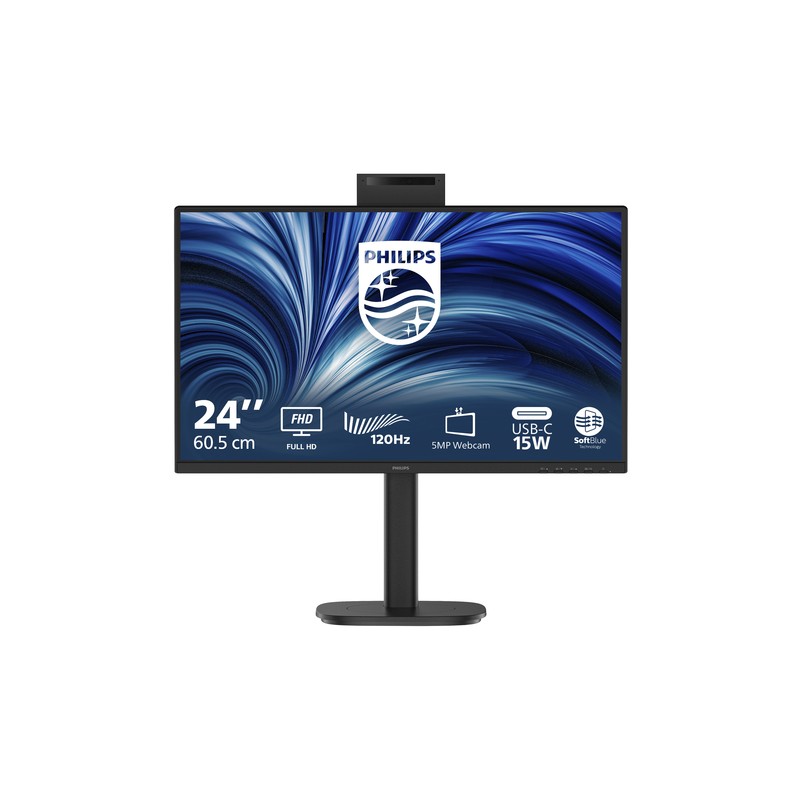 PHILIPS MONITOR 23,8 LED IPS FHD 16:9 4MS 300 CDM 120hz, PIVOT, WEBCAM, USB-C, VGA/DP/HDMI, MULTIMED PHILIPS MONITOR 23,8 LED IPS FHD 16:9 4MS 300 CDM 120hz, PIVOT, WEBCAM, USB-C, VGA/DP/HDMI, MULTIMED