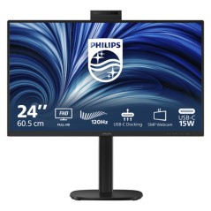 PHILIPS MONITOR 23,8 LED IPS FHD 16:9 4MS 300 CDM 120hz, PIVOT, WEBCAM, USB-C DOCK, DP/HDMI, MULTIME