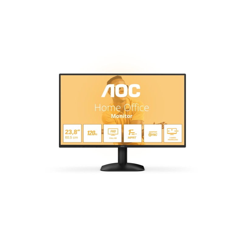 AOC MONITOR 23,8 LED IPS FHD 16:9 4MS 300 CDM 120Hz, VGA/HDMI