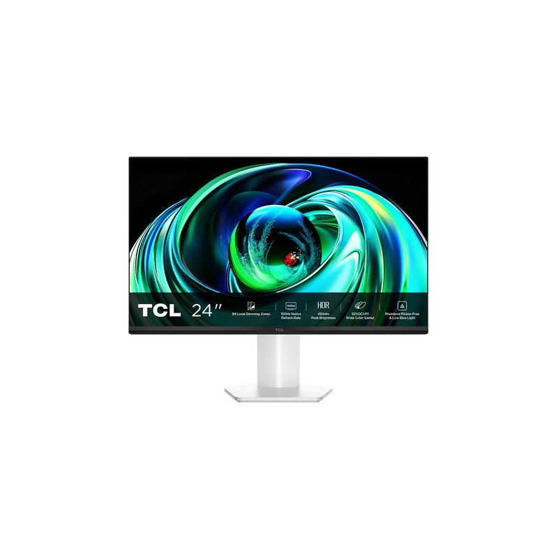 TCL MONITOR GAMING 23,8 mLED VA 16:9 FHD 5MS 100hz 450 CDM, miniLED Direct-84, 99 sRGB, VGA/HDMI, BIANCO