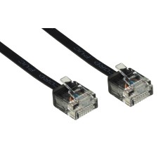 CAVO RETE UTP CAT. 6A ULTRAPIATTO CON CONNETTORE SALVASPAZIO MT 1 COLORE NERO