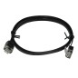 CAVO RETE UTP CAT. 6A ULTRAPIATTO CON CONNETTORE SALVASPAZIO MT 1 COLORE NERO CAVO RETE UTP CAT. 6A ULTRAPIATTO CON CONNETTORE SALVASPAZIO MT 1 COLORE NERO