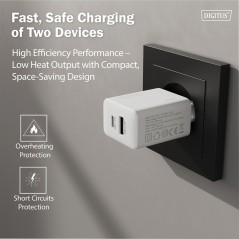 CARICATORE USB 20W, 1X USB-C, 1X USB-A