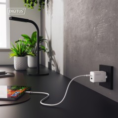 CARICATORE USB GAN 45W, 1X USB-C, 1X USB-A