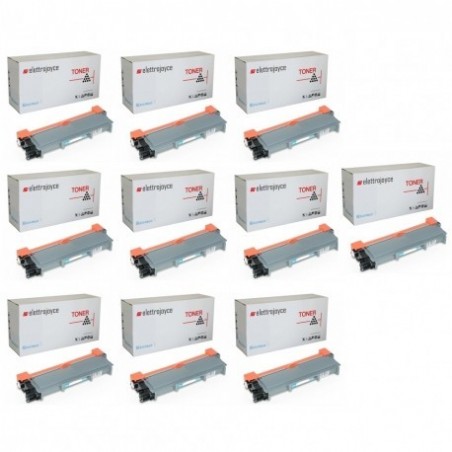 KIT 10 TONER PER BROTHER MFC-L2700DW L2300D L2360DN L2365DW L2520DW L2340DW TN2320