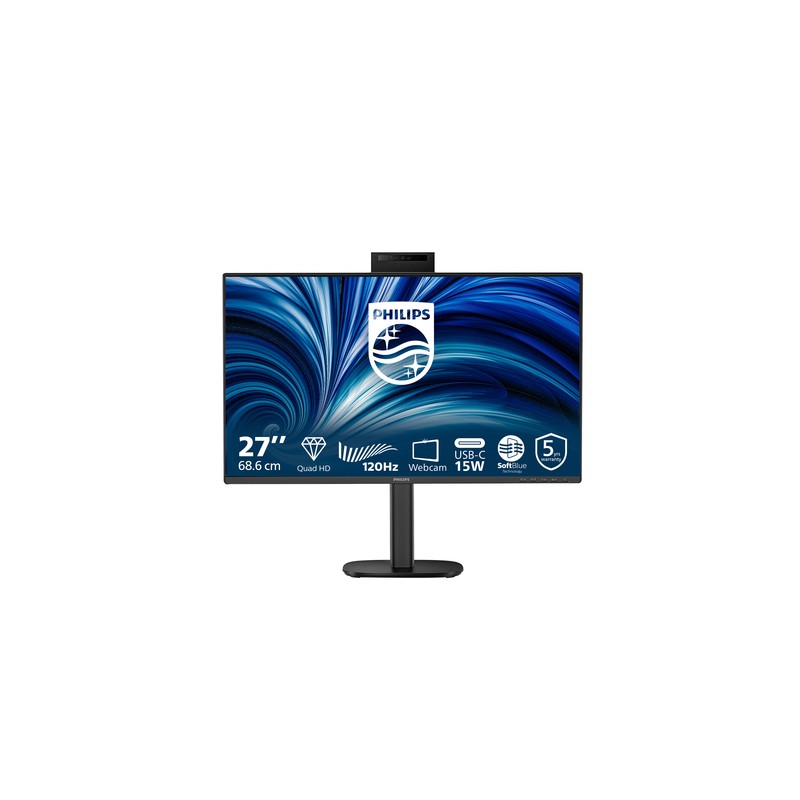 PHILIPS MONITOR 27 LED IPS QHD 16:9 4MS 350 CDM, PIVOT, USB-C, WEBCAM, DP/HDMI, MULTIMEDIALE PHILIPS MONITOR 27 LED IPS QHD 16:9 4MS 350 CDM, PIVOT, USB-C, WEBCAM, DP/HDMI, MULTIMEDIALE