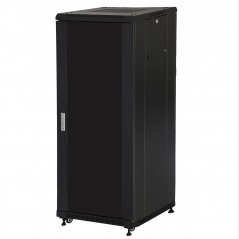 ARMADIO RACK 19" 27U (A)1388 (L)600 (P)1000 COLORE NERO PORTA VETRO