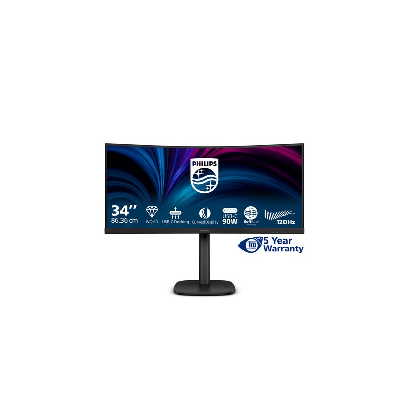 PHILIPS MONITOR CURVO 34 LED VA WQHD 21:9 4MS 300 CDM, REG ALTEZZA, DP/HDMI, MULTIMEDIALE PHILIPS MONITOR CURVO 34 LED VA WQHD 21:9 4MS 300 CDM, REG ALTEZZA, DP/HDMI, MULTIMEDIALE