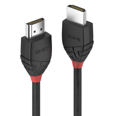 LINDY CAVO HDMI 2.0 HIGH SPEED BLACK LINE 0,5MT HDMI M/M