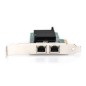GIGABIT ETHERNET PCI EXPRESS CARD, 2 PORTE 32-BIT, STAFFA A BASSO PROFILO, CHIPSET INTEL