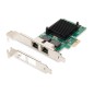 GIGABIT ETHERNET PCI EXPRESS CARD, 2 PORTE 32-BIT, STAFFA A BASSO PROFILO, CHIPSET INTEL
