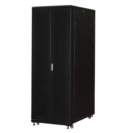 ARMADIO RACK 19" 42U (A)2055, (L)800, (P)1000 PORTA TRAFORATA COLORE NERO CON GUIDACAVI LATERALE